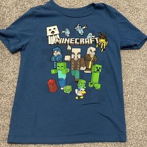Minecraft Blue Kids Short Sleeve Tee